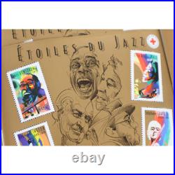 Lot 100 Blocs N° 50 Étoiles Du Jazz, Timbres Neufs 0.46 X 6, Faciale 276
