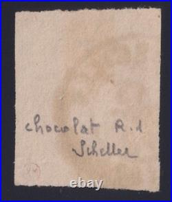 Lot 1054 n°40Aa Cérès Bordeaux 2c Report 1 Chocolat obl. Càd aspect TB Signé