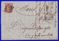 Lot 1065 n°6 Cérès 1fr carmin GRANDES MARGES s/ lettre TB Signée Scheller