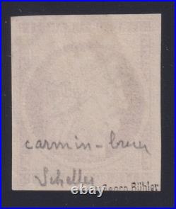 Lot 1067 n°6B Cérès 1fr carmin brun obl. Grille SUP Signé Scheller