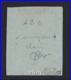 Lot 1258 n°42Bg Cérès Bordeaux 5c VERT ÉMERAUDE CLAIR TB Signé Calves