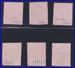 Lot 1448 n°49a Cérès Bordeaux 80c rose x6 B/TB nuances obl. Signés Scheller