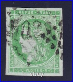 Lot 1462 n°42Bg Cérès Bordeaux 5c VERT obl. GC SUP Signé Scheller