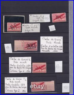 Lot 1615 PA Militaire 6c rouge surchargé COMPLET (sauf 2) neufs Signés