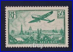 Lot 1638 Poste aérienne n°14b 50fr vert foncé neuf TB Signé Scheller