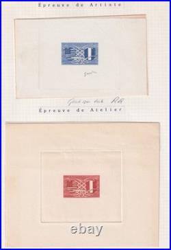 Lot 1645 n°840 Amitié Franco-américaine ÉPREUVE ARTISTE + ATELIER non émis TB