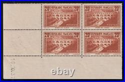 Lot 1655 n°262B Pont du Gard bloc COINS DATÉ neuf TB Signé Scheller