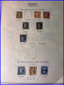 Lot 170 Collection timbres français 1849-1942 dt bonnes valeurs (n°1,6,9,33.)
