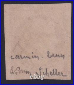 Lot 1763 n°6B Cérès 1fr CARMIN-BRUN oblitéré grille TB Signé Brun / Scheller