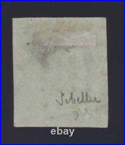 Lot 1777 n°2 Cérès 15c vert oblitéré GROS POINTS rare B/TB Signé Scheller
