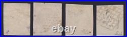 Lot 1787 n°1 Cérès 10c bistre x4 dt n°1b bistre-verdâtre B/TB 2 signés