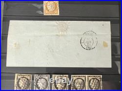 Lot 1806 Collection CLASSIQUES DE FRANCE dt n°1 TB, 2 s/ lettre, 5 en paire, 18