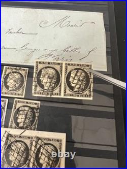Lot 1806 Collection CLASSIQUES DE FRANCE dt n°1 TB, 2 s/ lettre, 5 en paire, 18