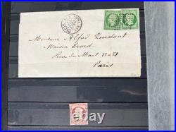 Lot 1806 Collection CLASSIQUES DE FRANCE dt n°1 TB, 2 s/ lettre, 5 en paire, 18