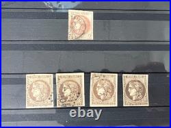 Lot 1806 Collection CLASSIQUES DE FRANCE dt n°1 TB, 2 s/ lettre, 5 en paire, 18