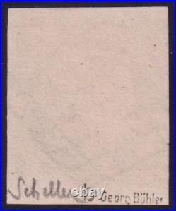 Lot 1952 n°6 Cérès 1fr carmin oblitéré Grille belle nuance TB Signé Scheller