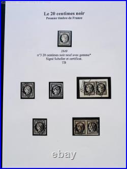 Lot 2007 Collection spécialisée 1ère ÉMISSION dt n°5 neuf signé, du n°1 à 6 +