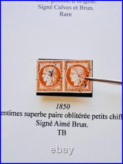 Lot 2007 Collection spécialisée 1ère ÉMISSION dt n°5 neuf signé, du n°1 à 6 +