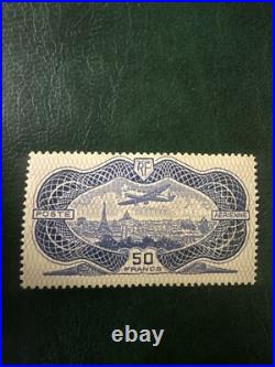 Lot 271-timbre France Neuf N 15 Burele Poste Aerienne Signe Brun