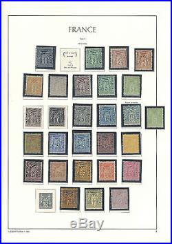 Lot 28 timbres classiques France dentelés Neuf Type Sage II NsousU IIIe Répub