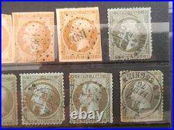 Lot 42 timbres Napoléon III Empire 1c 10c 20c 40c oblitérés XIXe Lot 42 timbres Napoléon III Empire 1c 10c 20c 40c oblitérés XIXe