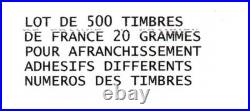 Lot 500 Timbres Adhesifs France 20 Grammes Pour Affranchissement Faciale 760