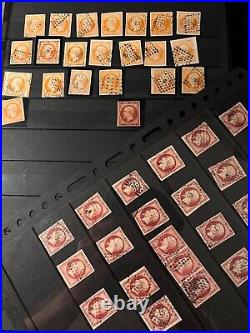 Lot 50 Lot de timbres classiques Napoléon non dentelés n°11 au n°18 tous TB qu