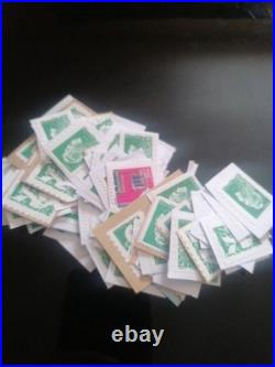Lot De 100 Timbres Lettre Verte 20g Sur Fragments Valeur Faciale 140 Euros