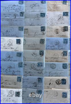 Lot de 100 lettres classiques au type sage, principalement N°90