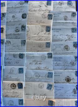 Lot de 100 lettres classiques au type sage, principalement N°90