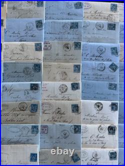 Lot de 100 lettres classiques au type sage, principalement N°90