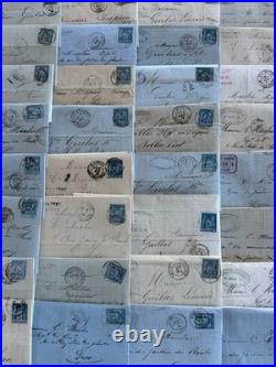 Lot de 100 lettres classiques au type sage, principalement N°90