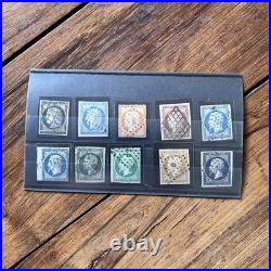 Lot de 10 timbres classiques de France dont 6A replaqué