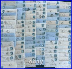 Lot de 90 lettres avec N°29 et N°60 cachets variés