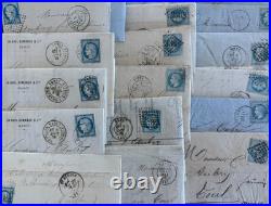 Lot de 90 lettres avec N°29 et N°60 cachets variés