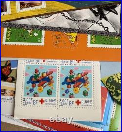 Lot de Timbres France neufs en Euros. Environ 223 Euros