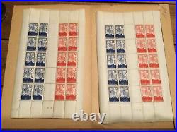 Lot de feuilles timbres légion tricolore postes francaises