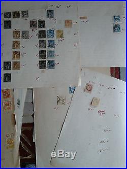 Lot important de 300 feuilles environ 4000 timbres de France de 1849 à 1950