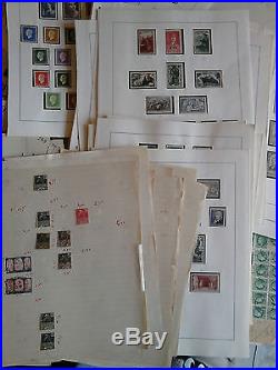 Lot important de 300 feuilles environ 4000 timbres de France de 1849 à 1950