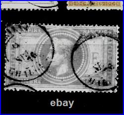 Lot timbres France oblitérés Napoléon III Lauré n° 25 à 33