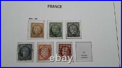 Lot timbres france Cérès n°1 à 6 oblitérés 1849-1850