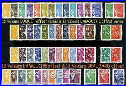 Luquet Lamouche Beaujard 4 Series Gommes! 54 Timbres Oublies A Voir & A Avoir