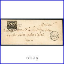 Magnifique Enveloppe Oblitérée Grille N°3 Signée Maury Et Calves, Rare