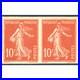 NON_DENTELES_PAIRE_DE_TIMBRES_N_135e_TIMBRES_NEUFS_SIGNE_CHEZ_EXPERT_JF_BRUN_01_ravd