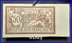 N° 120a + 143b + 123b Superbe Trio de Mersons Non Dentelés /TB Cert. Brun