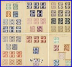 N°15, essais de couleurs, superbe nuancier de couleurs en 54 blocs de 4 TB