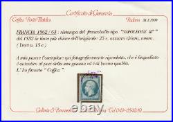 N°15c, Napoléon 25c bleu, réimpression de 1862, neuf Certificat TB