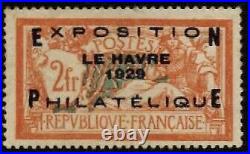 N°257A EXPOSITION PHILATELIQUE DU HAVRE Timbre de France Charnière 1929