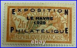 N°257A EXPOSITION PHILATELIQUE DU HAVRE Timbre de France Charnière 1929