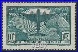N°321 Traversée de l'Atlantique 1936 10F Neuf 1936 Signé A. Brun